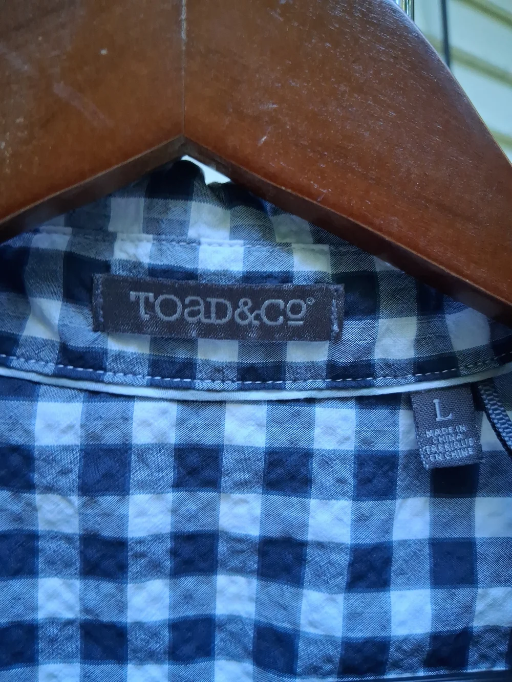 Toad & Co  Men’s Button Up Shirt Short Sleeve Casual Plaid Size Large